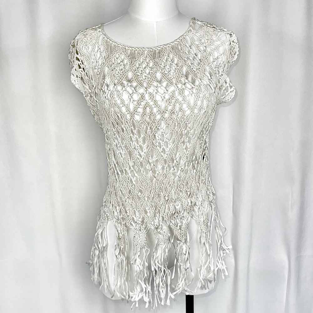 Polo Ralph Lauren Woman's Fringe Macramé Top